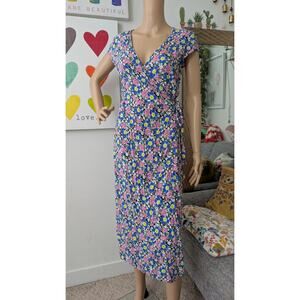 j.crew fabrizia floral wrap dress medium